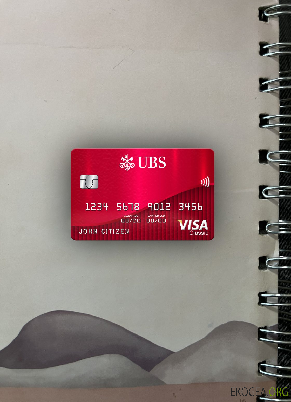 Suisse UBS banque visa carte classique photolook recto